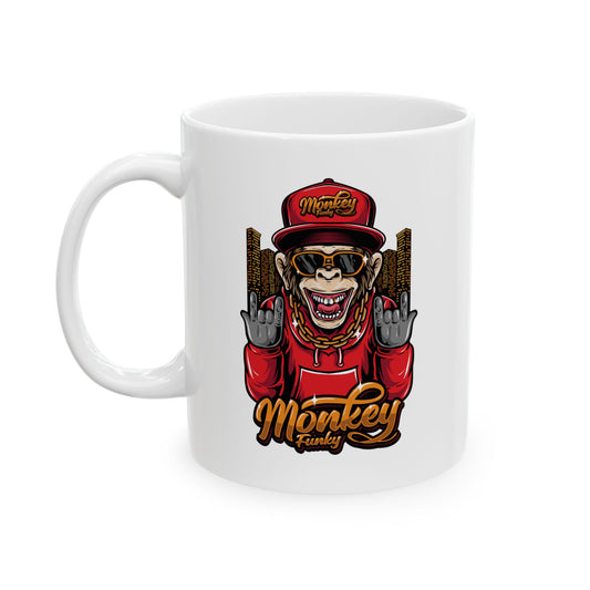 'Monkey Funky' Ceramic Mug - 11oz & 15oz Coffee Cup