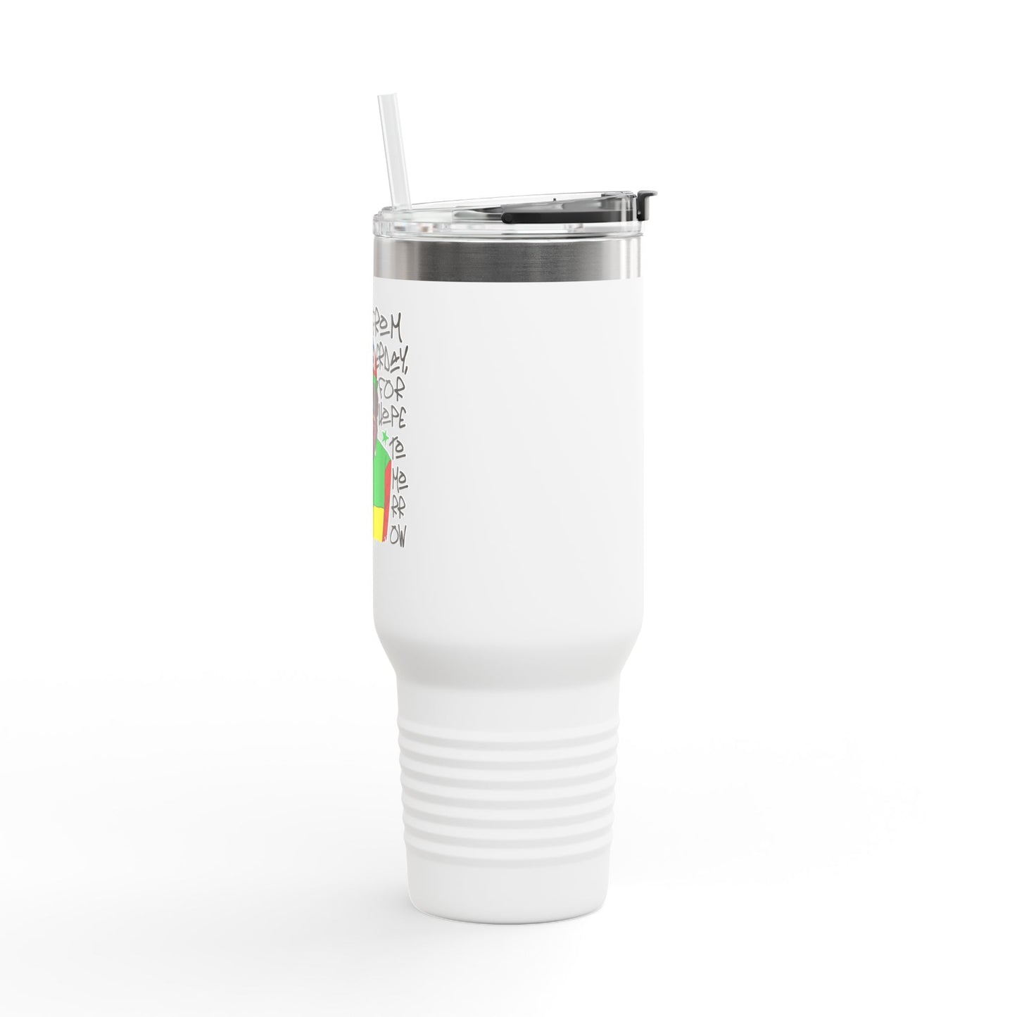 'Learn From Yesterday Life' With Monkey 40oz Insulated Travel Tumbler