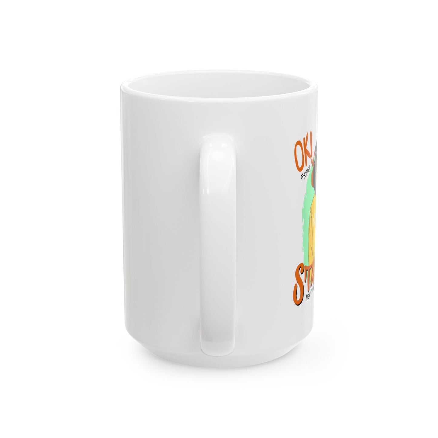'Ok Stay Cool New York' Monkey Ceramic Mug - 11oz & 15oz Coffee Cup