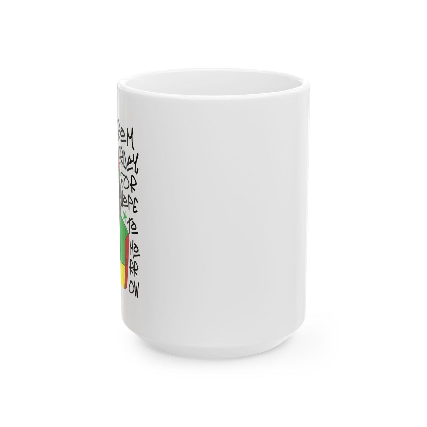 'Learn From Yesterday Life' With Monkey Ceramic Mug - 11oz & 15oz Coffee Cup