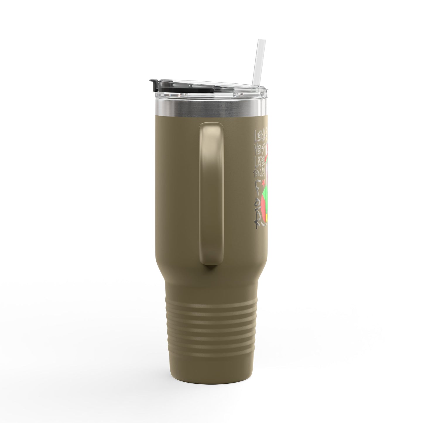 'Learn From Yesterday Life' With Monkey 40oz Insulated Travel Tumbler