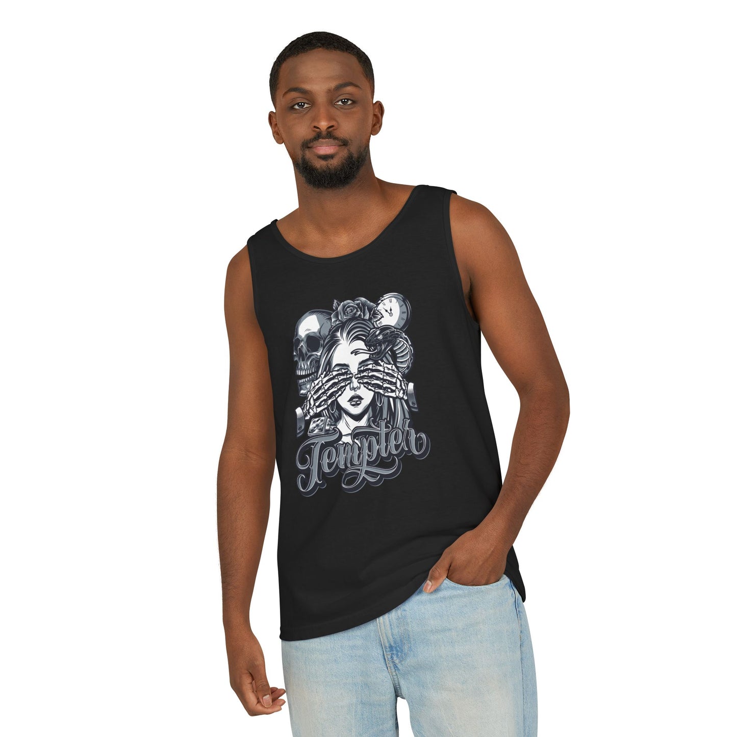 'Tempted Skull & Rose' - Unisex Tank Top