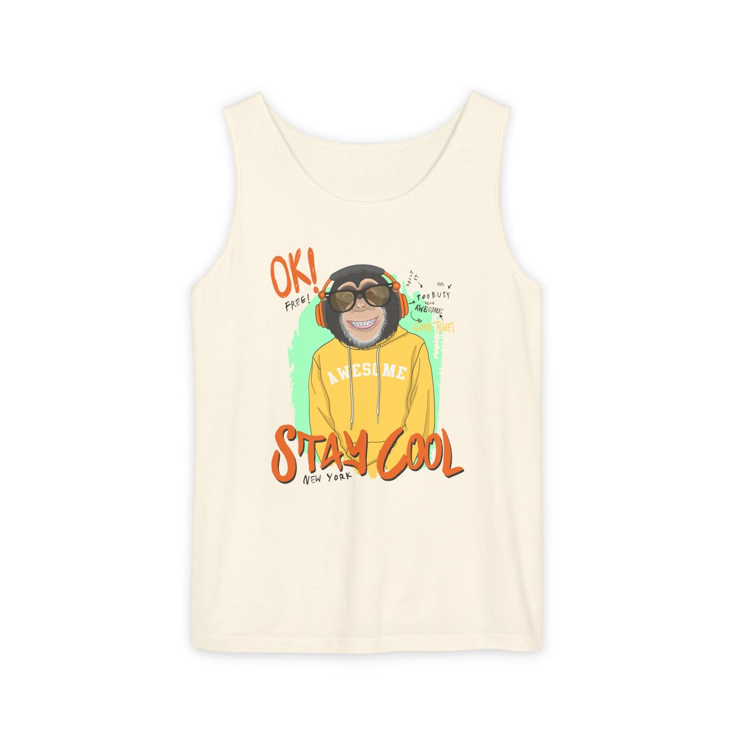 'Ok Stay Cool New York' Monkey - Unisex Tank Top