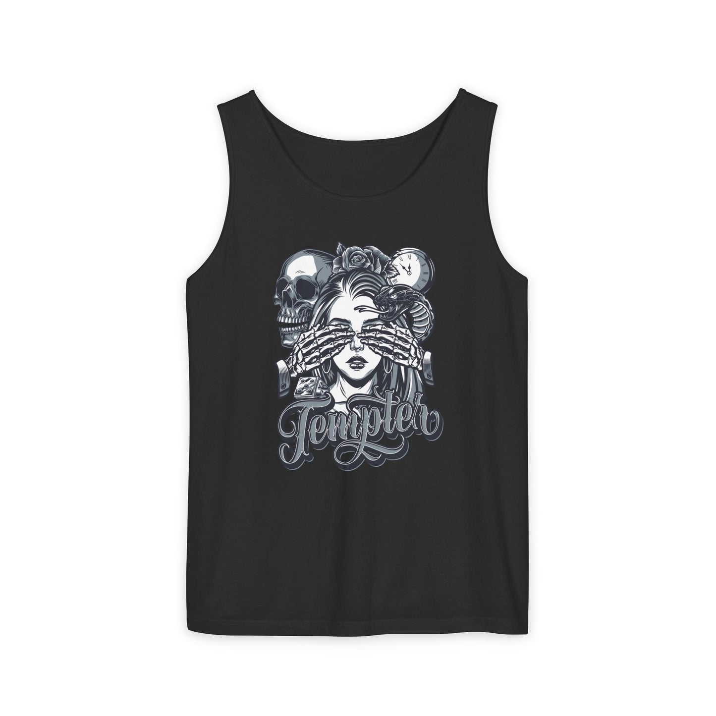 'Tempted Skull & Rose' - Unisex Tank Top