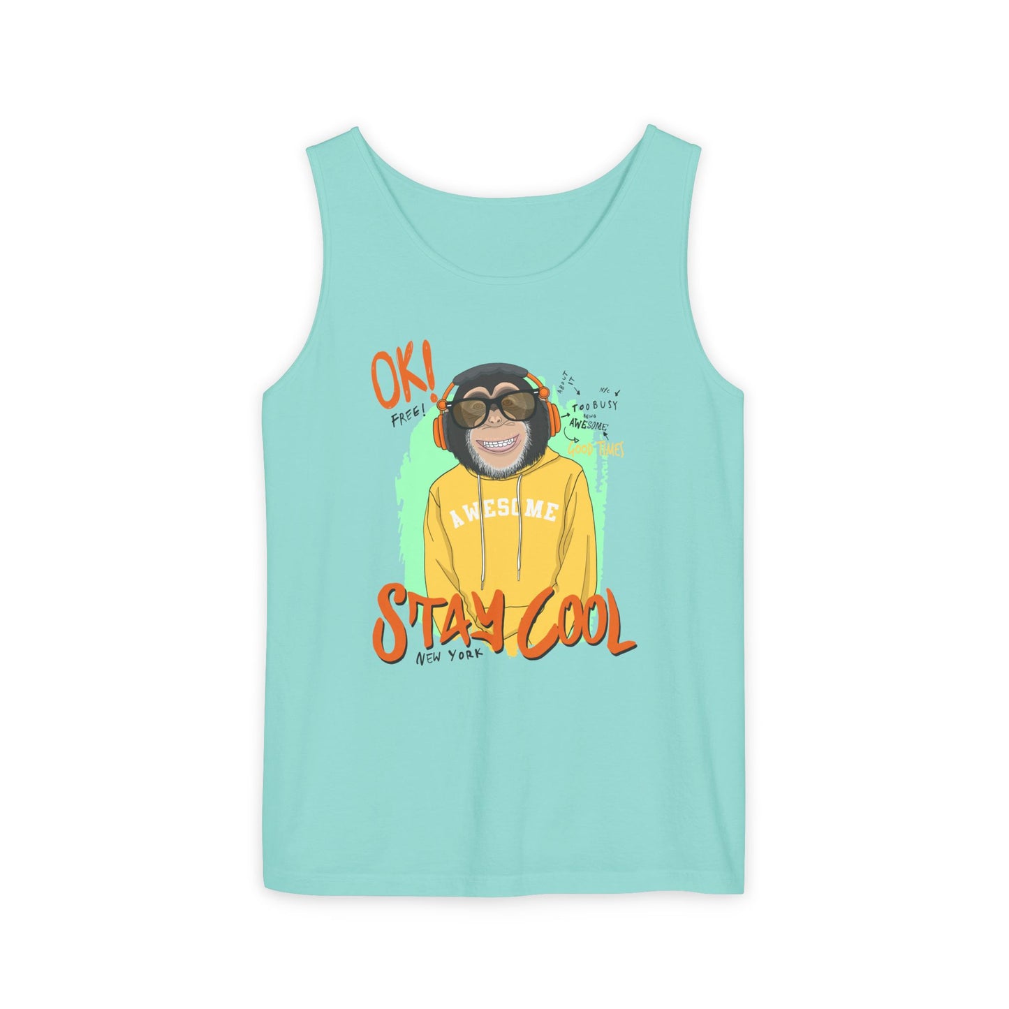 'Ok Stay Cool New York' Monkey - Unisex Tank Top