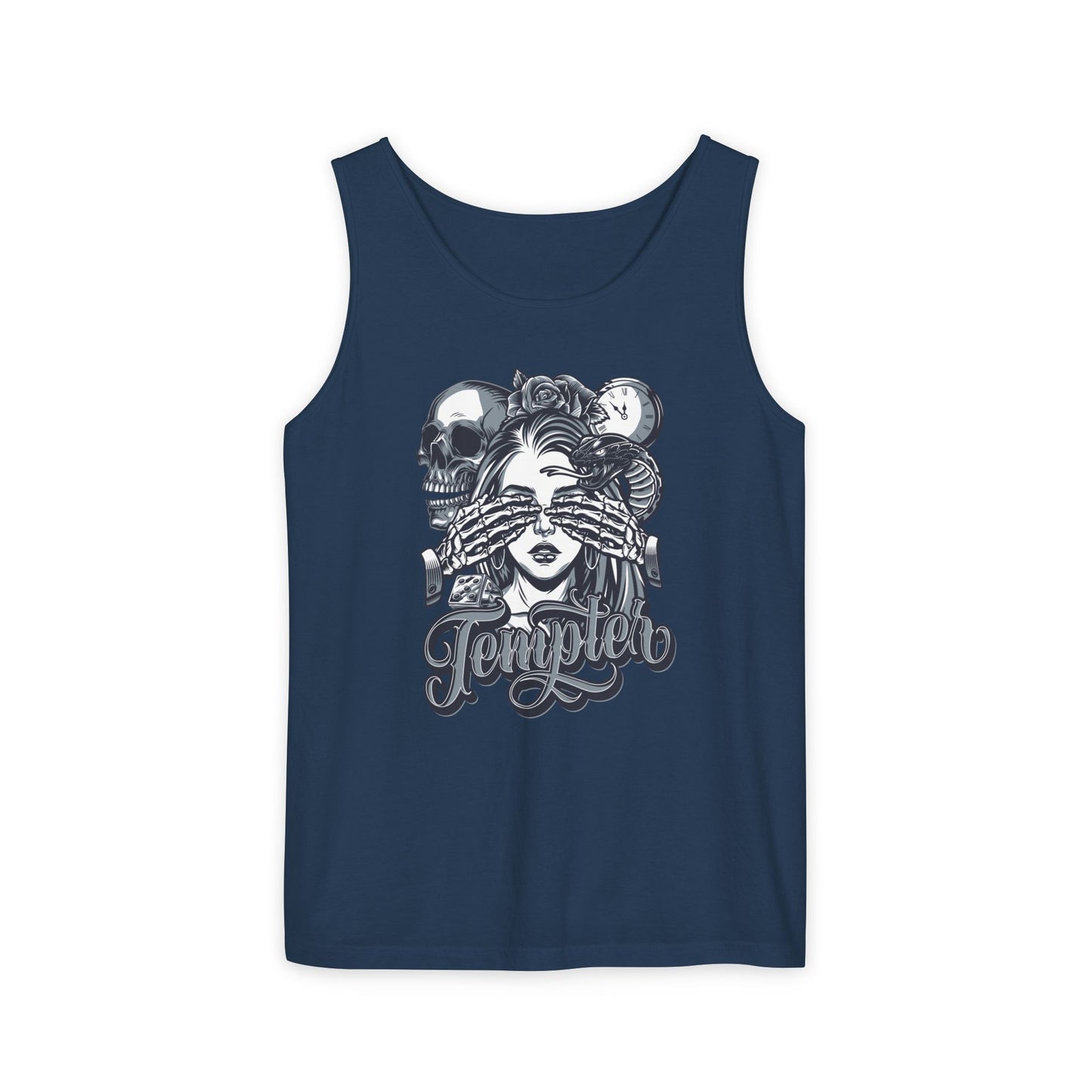 'Tempted Skull & Rose' - Unisex Tank Top