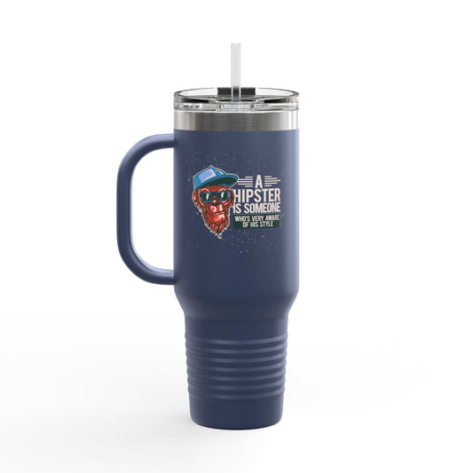 'A Hipster Is Someone Who’s Very Aware of His Style' With Monkey 40oz Insulated Travel Tumbler
