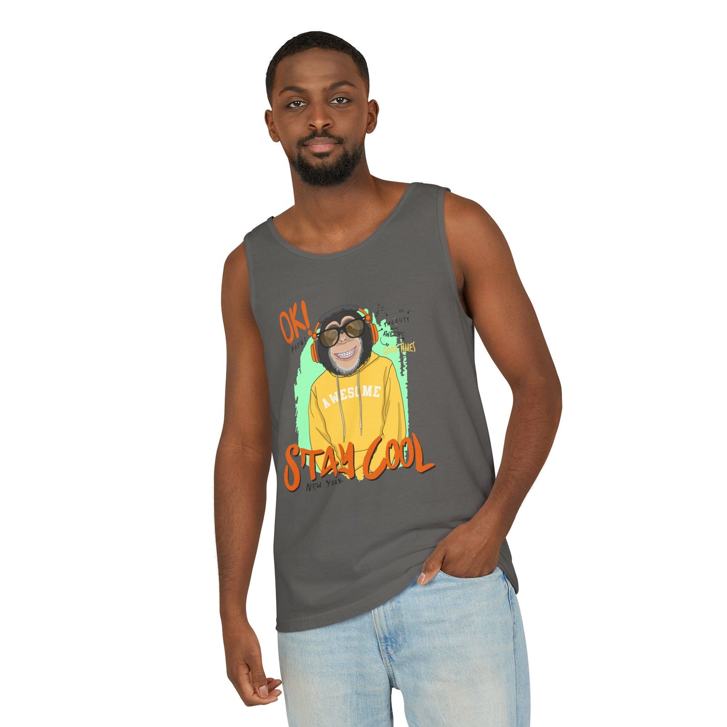 'Ok Stay Cool New York' Monkey - Unisex Tank Top