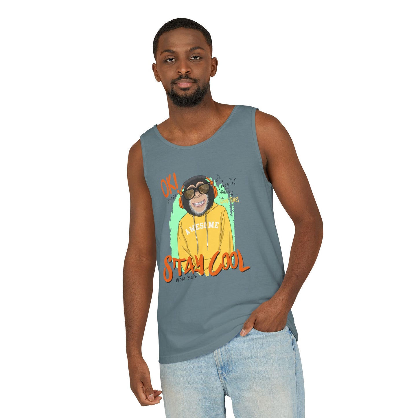 'Ok Stay Cool New York' Monkey - Unisex Tank Top