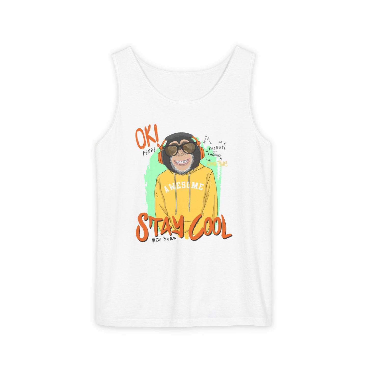 'Ok Stay Cool New York' Monkey - Unisex Tank Top