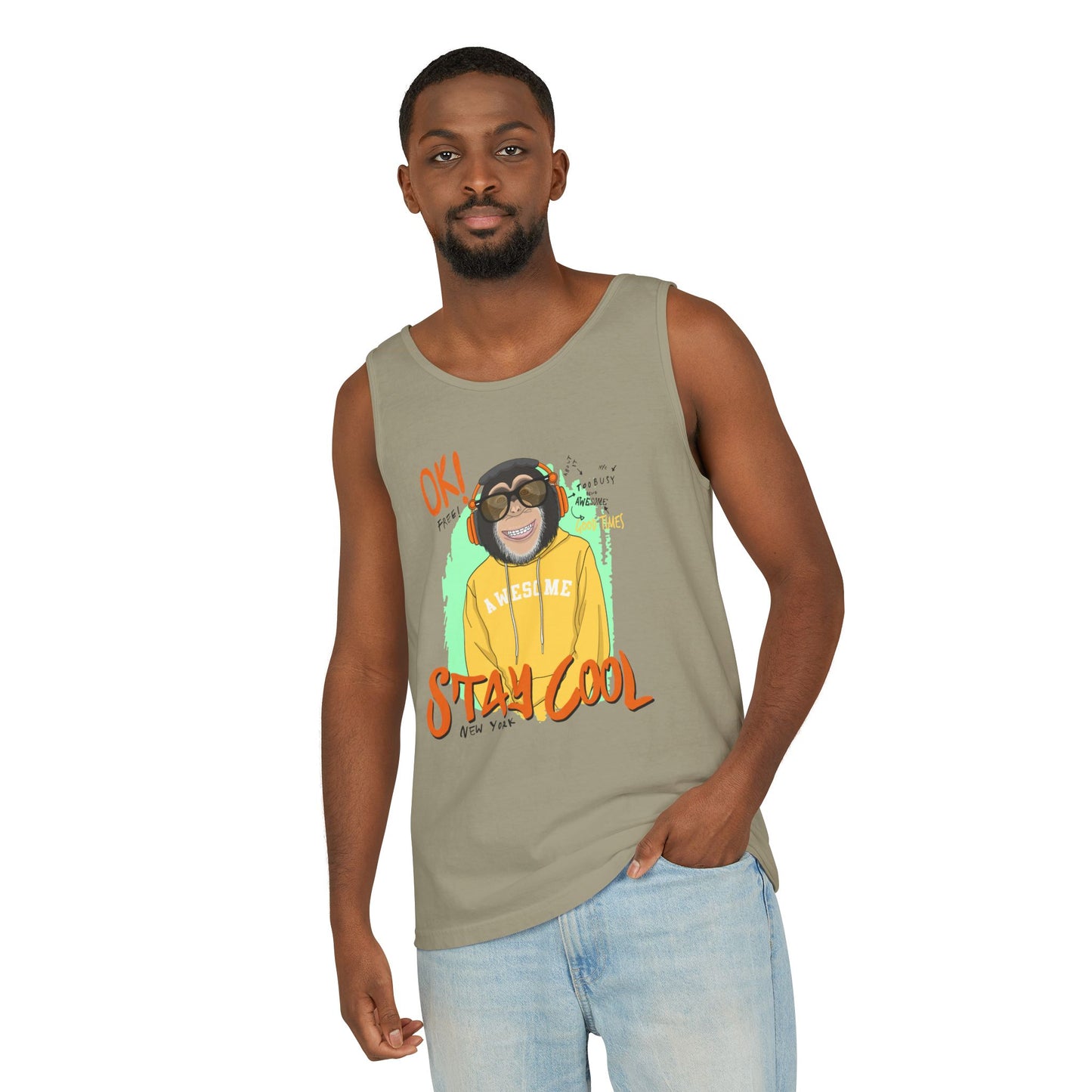 'Ok Stay Cool New York' Monkey - Unisex Tank Top