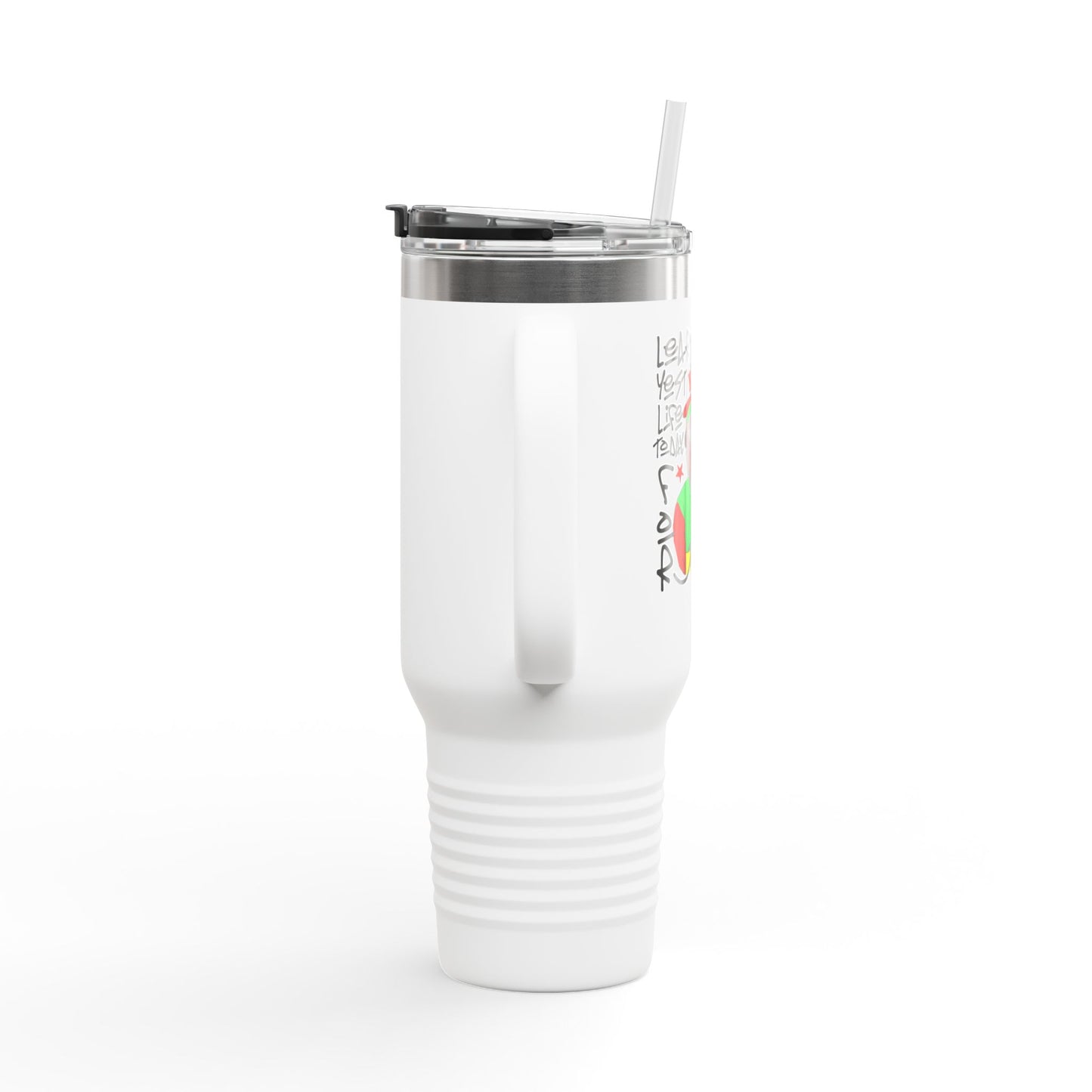 'Learn From Yesterday Life' With Monkey 40oz Insulated Travel Tumbler