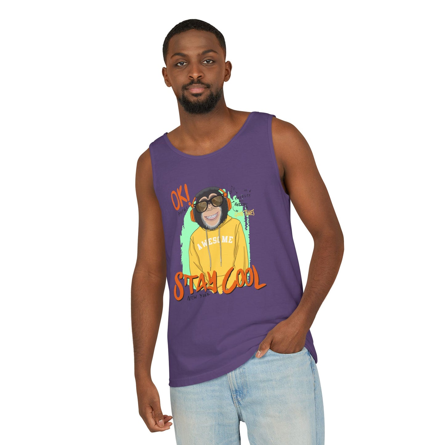 'Ok Stay Cool New York' Monkey - Unisex  Tank Top