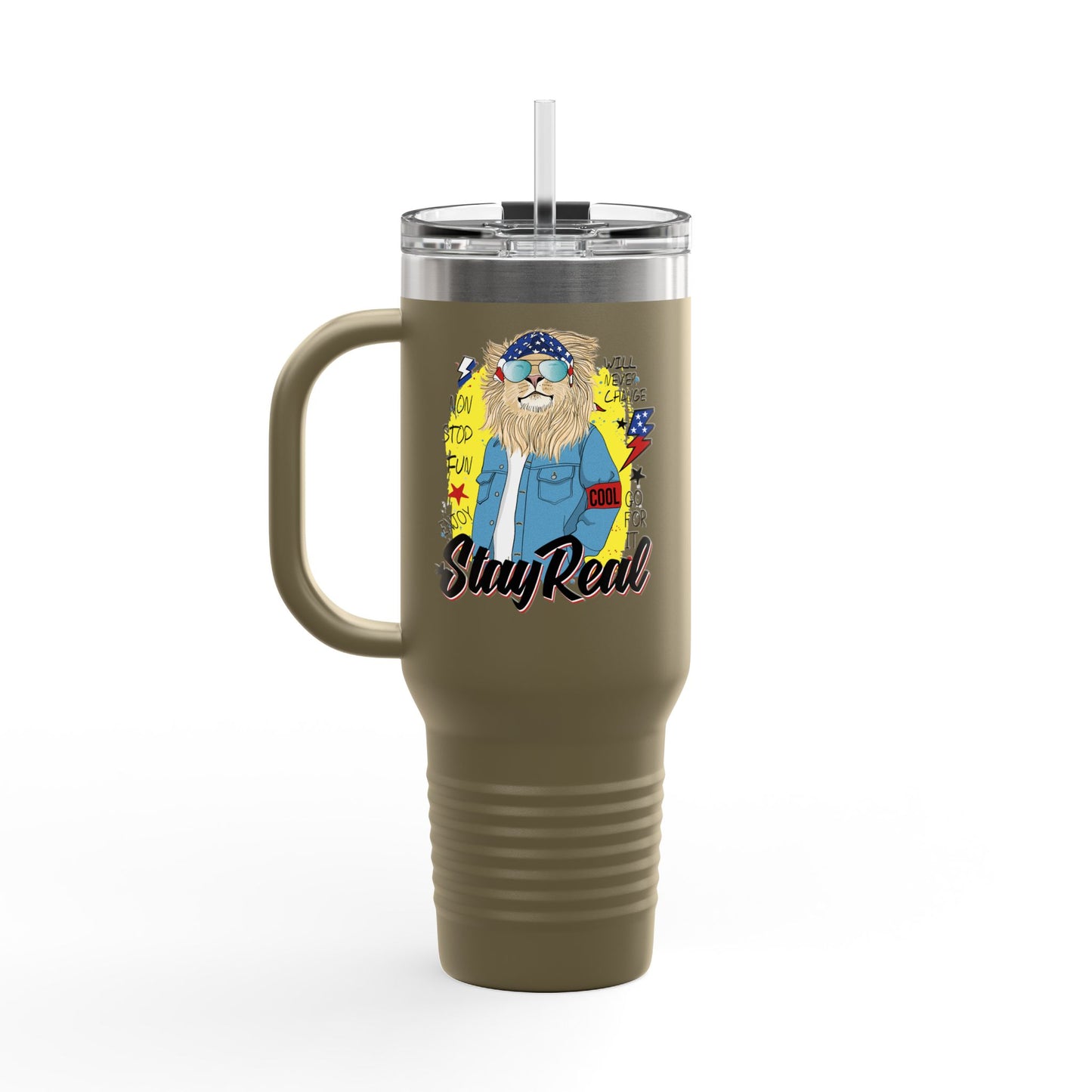 'Stray Real ' 40oz Insulated Travel Tumbler