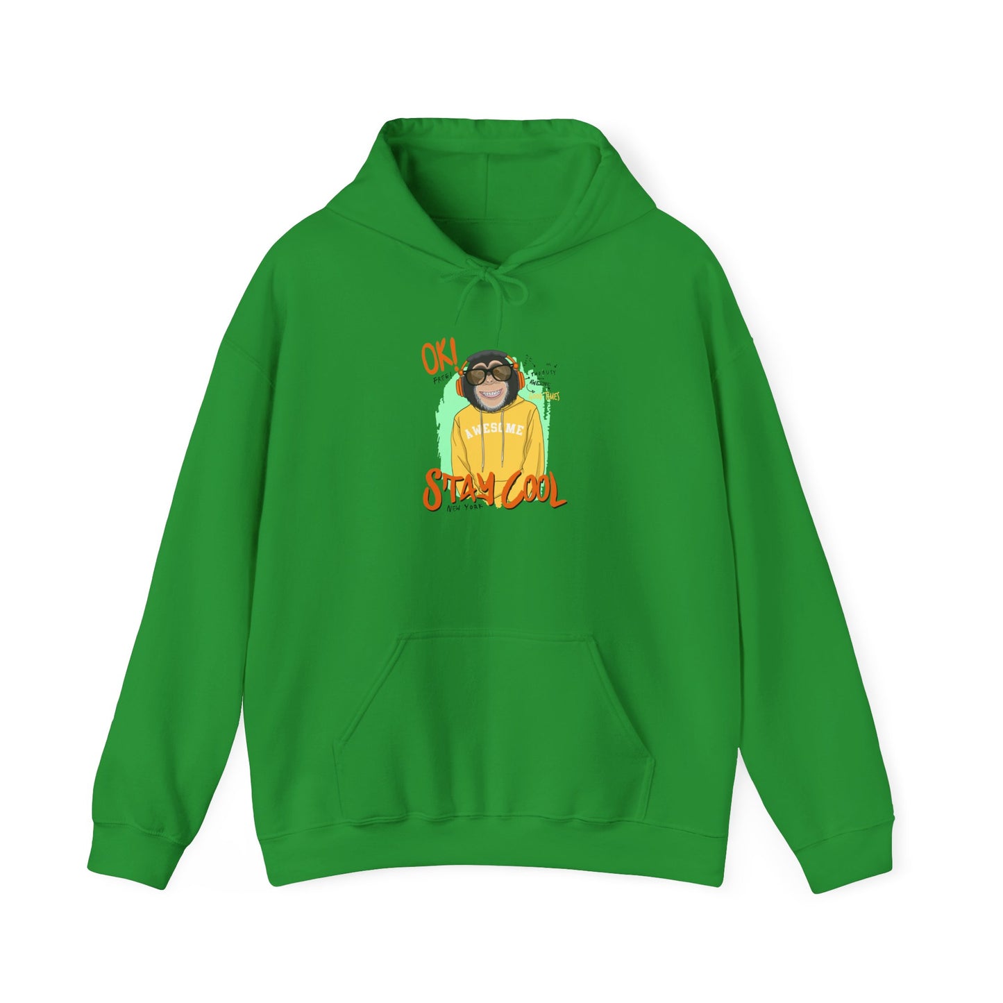 'Ok Stay Cool New York' Monkey - Unisex hoodies