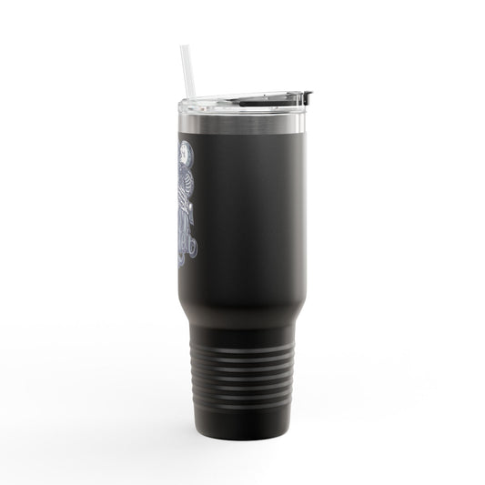'Tempted Skull & Rose' 40oz Insulated Travel Tumbler