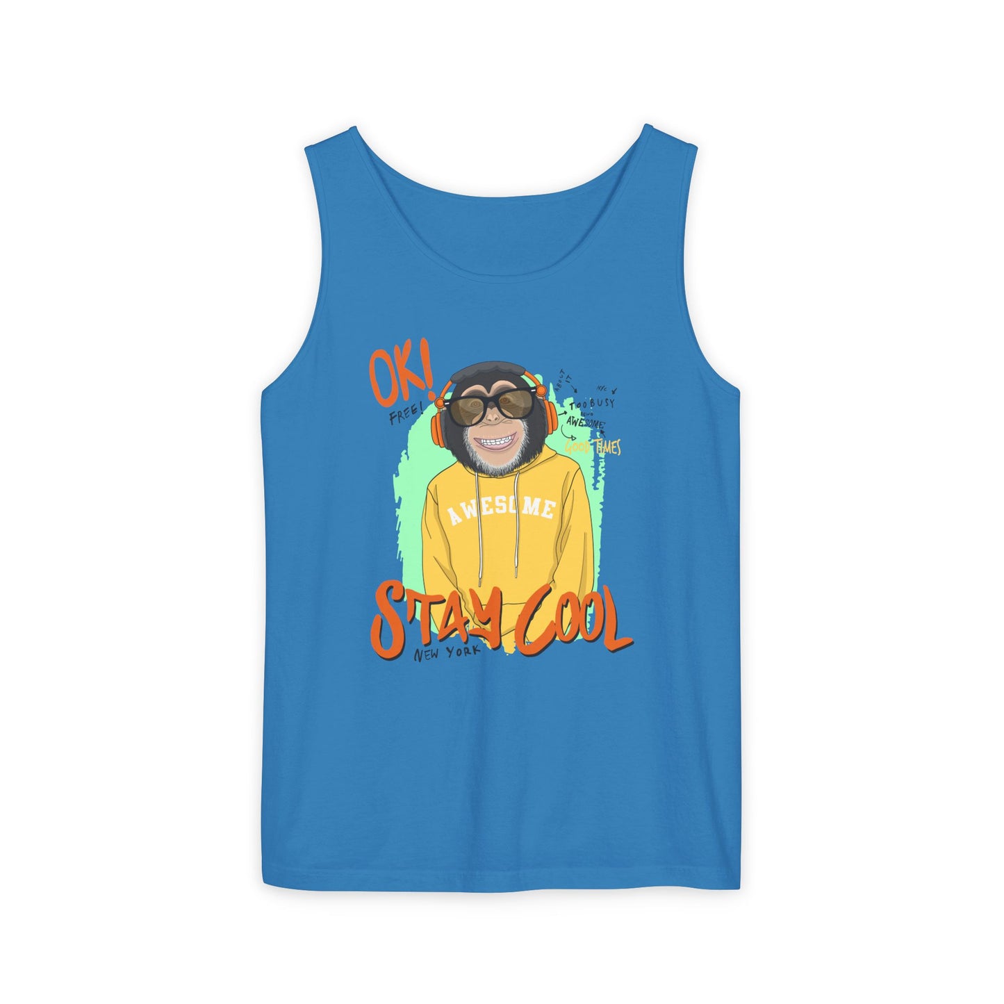 'Ok Stay Cool New York' Monkey - Unisex  Tank Top