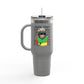 'Learn From Yesterday Life' With Monkey 40oz Insulated Travel Tumbler