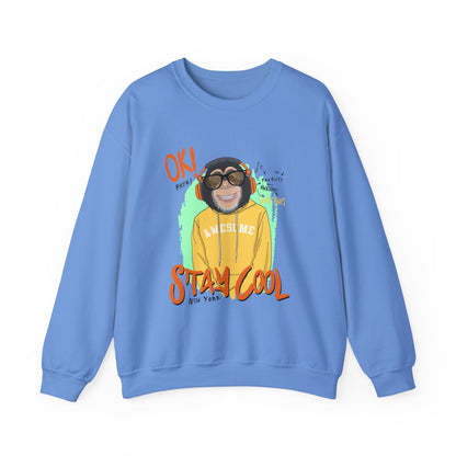 'Ok Stay Cool New York' Monkey - Unisex Sweatshirt