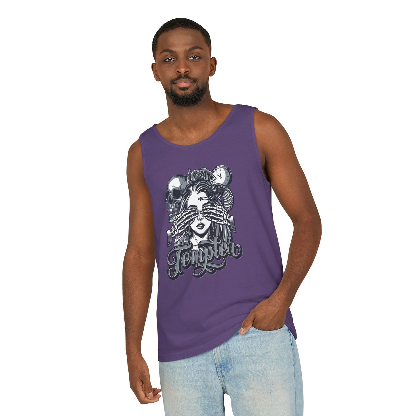 'Tempted Skull & Rose' - Unisex  Tank Top