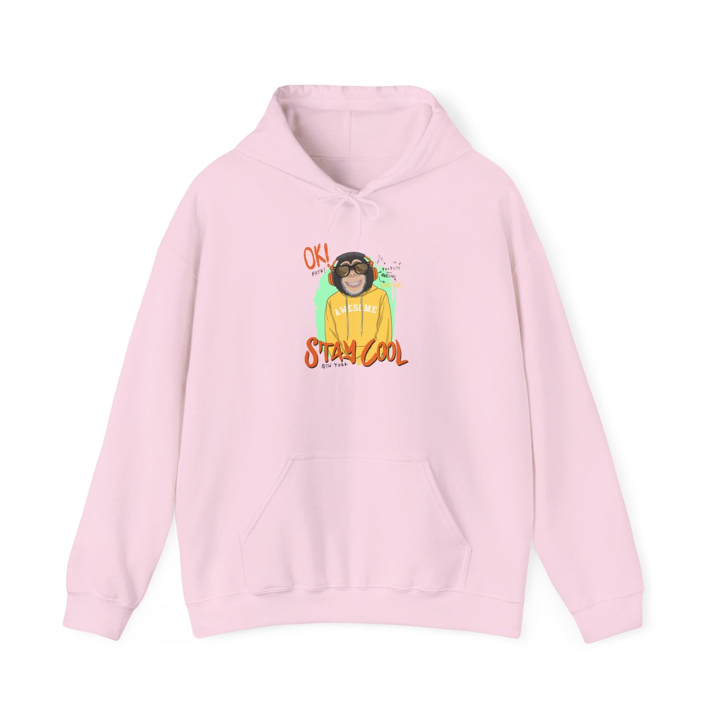 'Ok Stay Cool New York' Monkey - Unisex hoodies