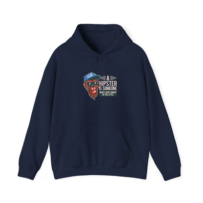 'A Hipster Is Someone Who’s Very Aware of His Style' With Monkey - Unisex Hoodies