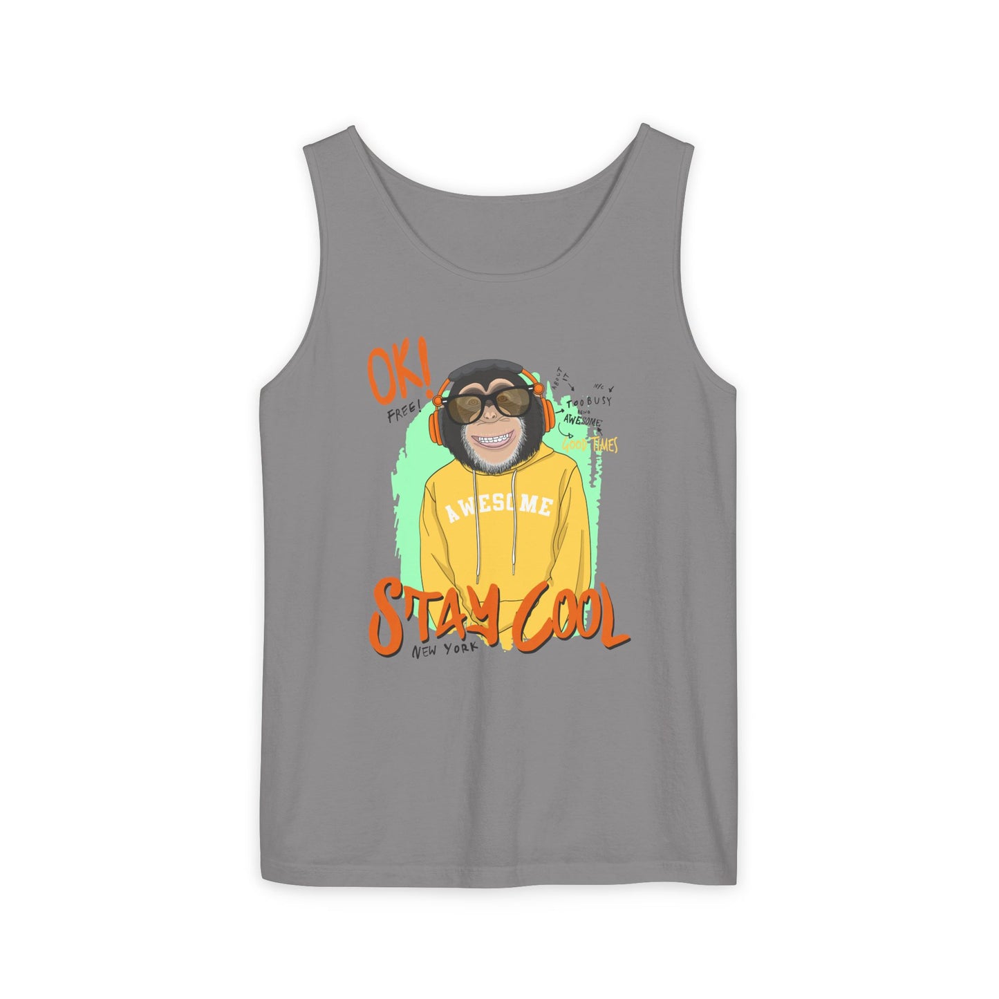 'Ok Stay Cool New York' Monkey - Unisex  Tank Top