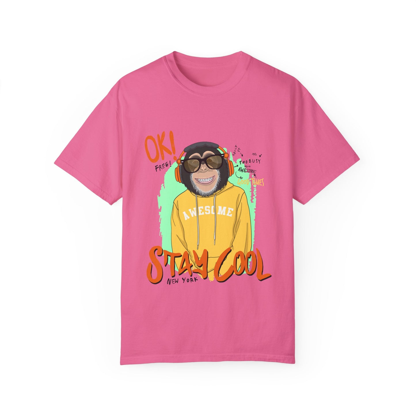 'Ok Stay Cool New York' Monkey - Unisex T-Shirt