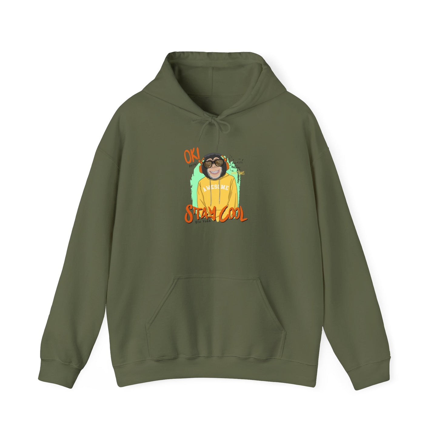 'Ok Stay Cool New York' Monkey - Unisex hoodies