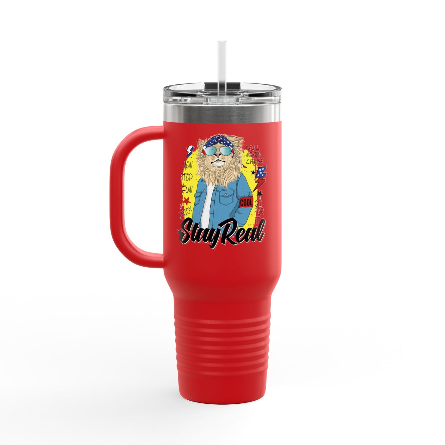 'Stray Real ' 40oz Insulated Travel Tumbler