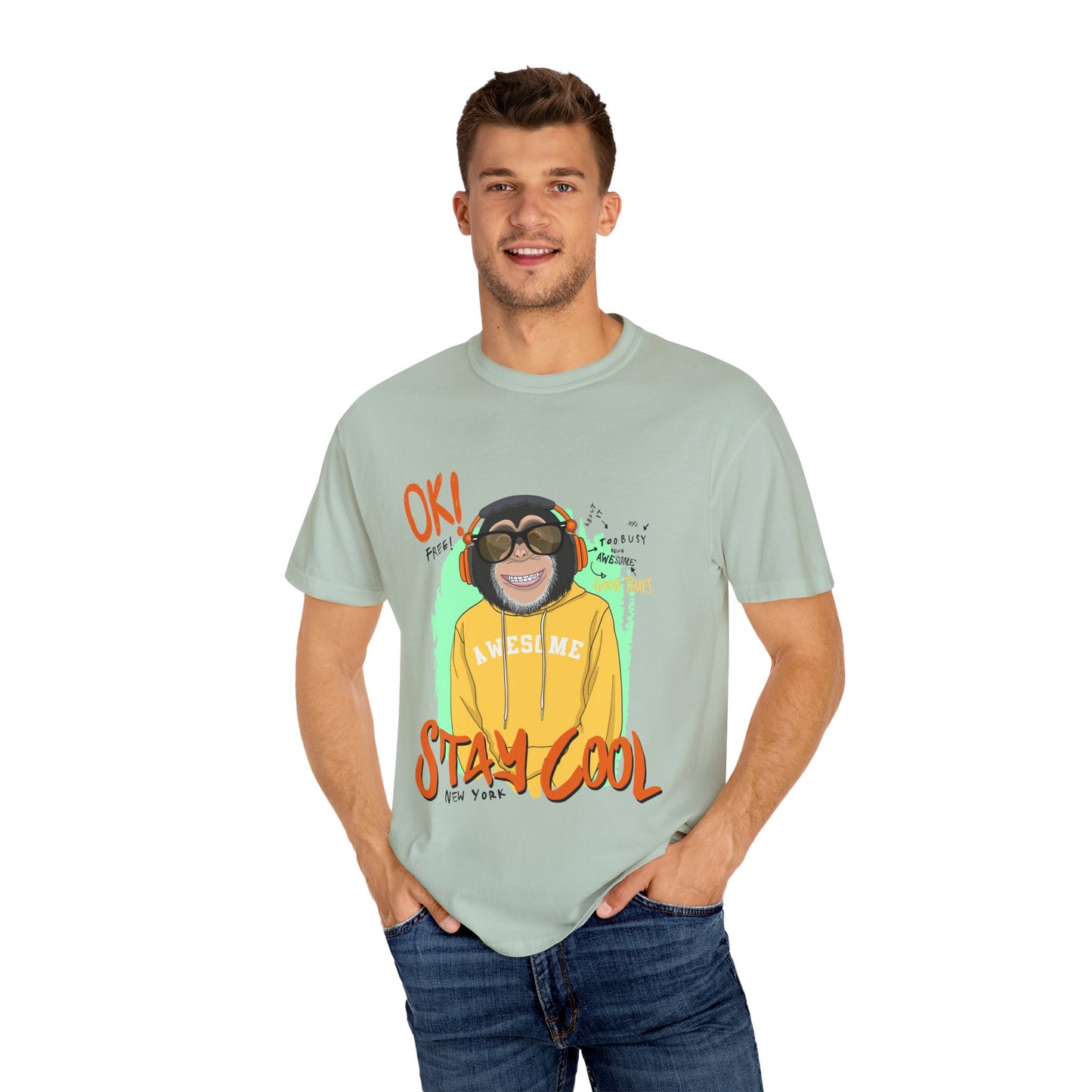 'Ok Stay Cool New York' Monkey - Unisex T-Shirt