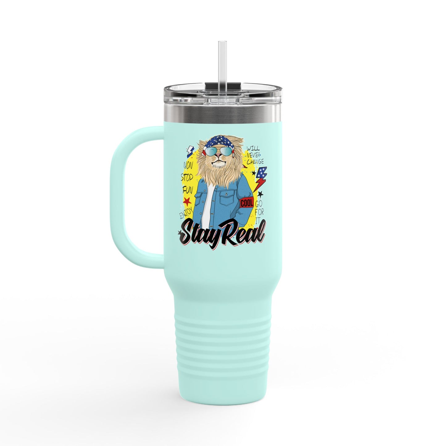 'Stray Real ' 40oz Insulated Travel Tumbler