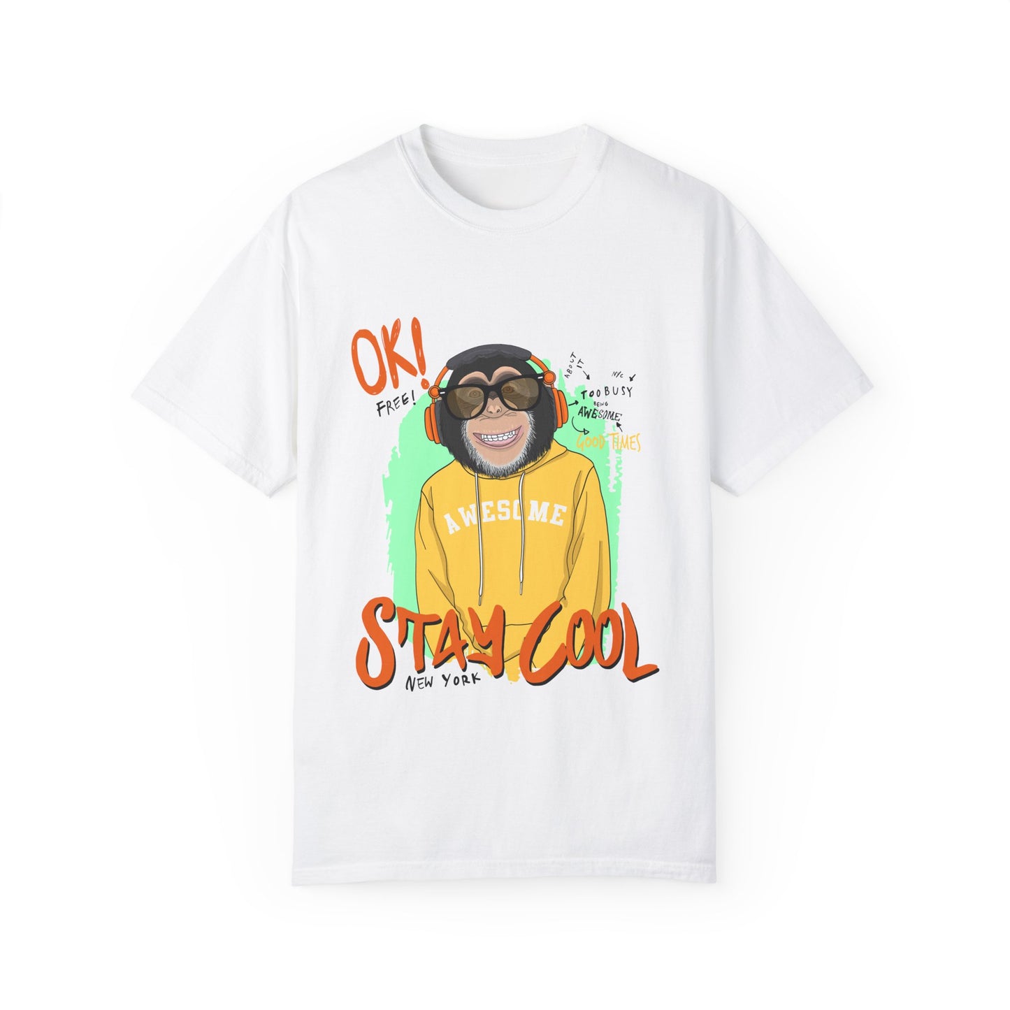 'Ok Stay Cool New York' Monkey - Unisex T-Shirt
