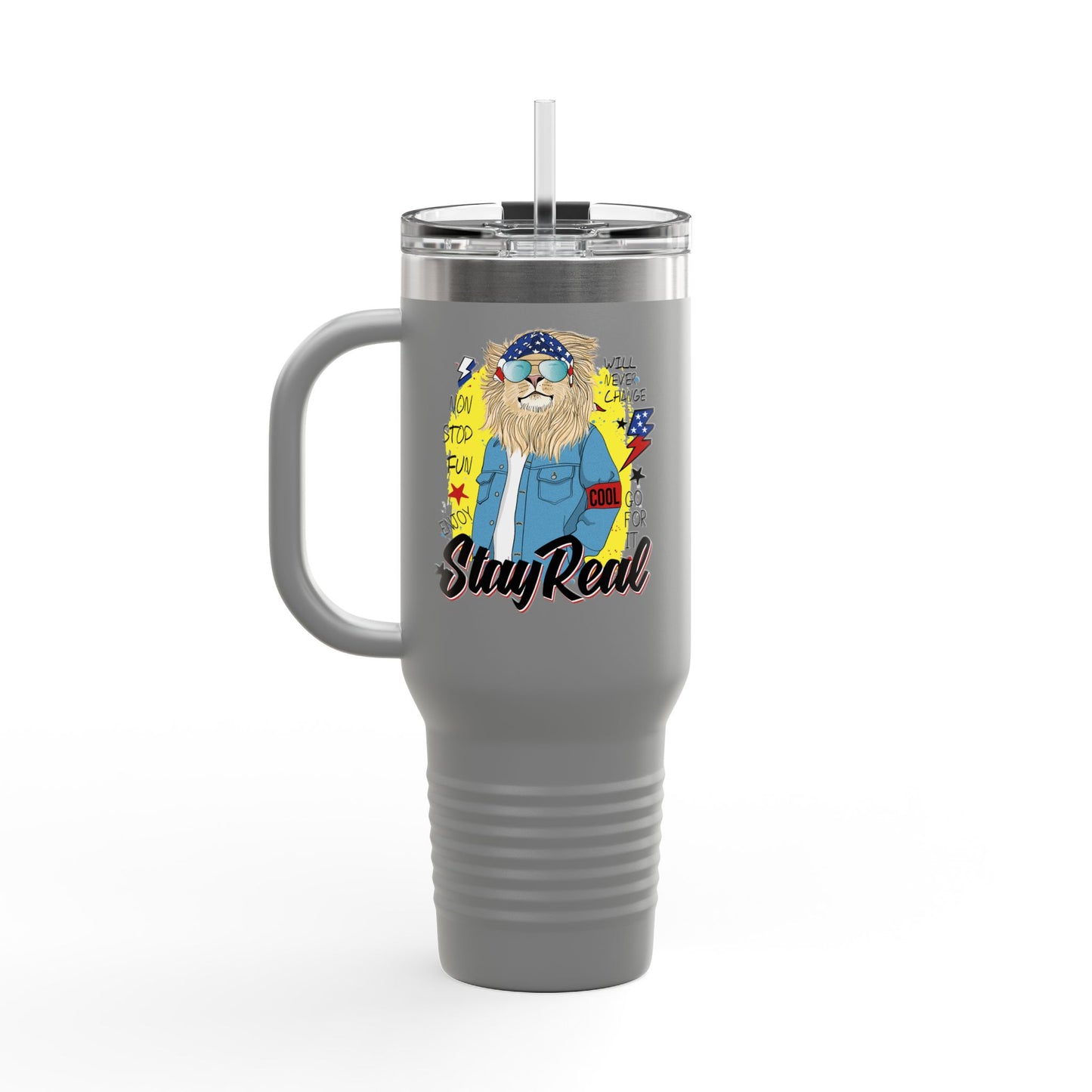 'Stray Real ' 40oz Insulated Travel Tumbler