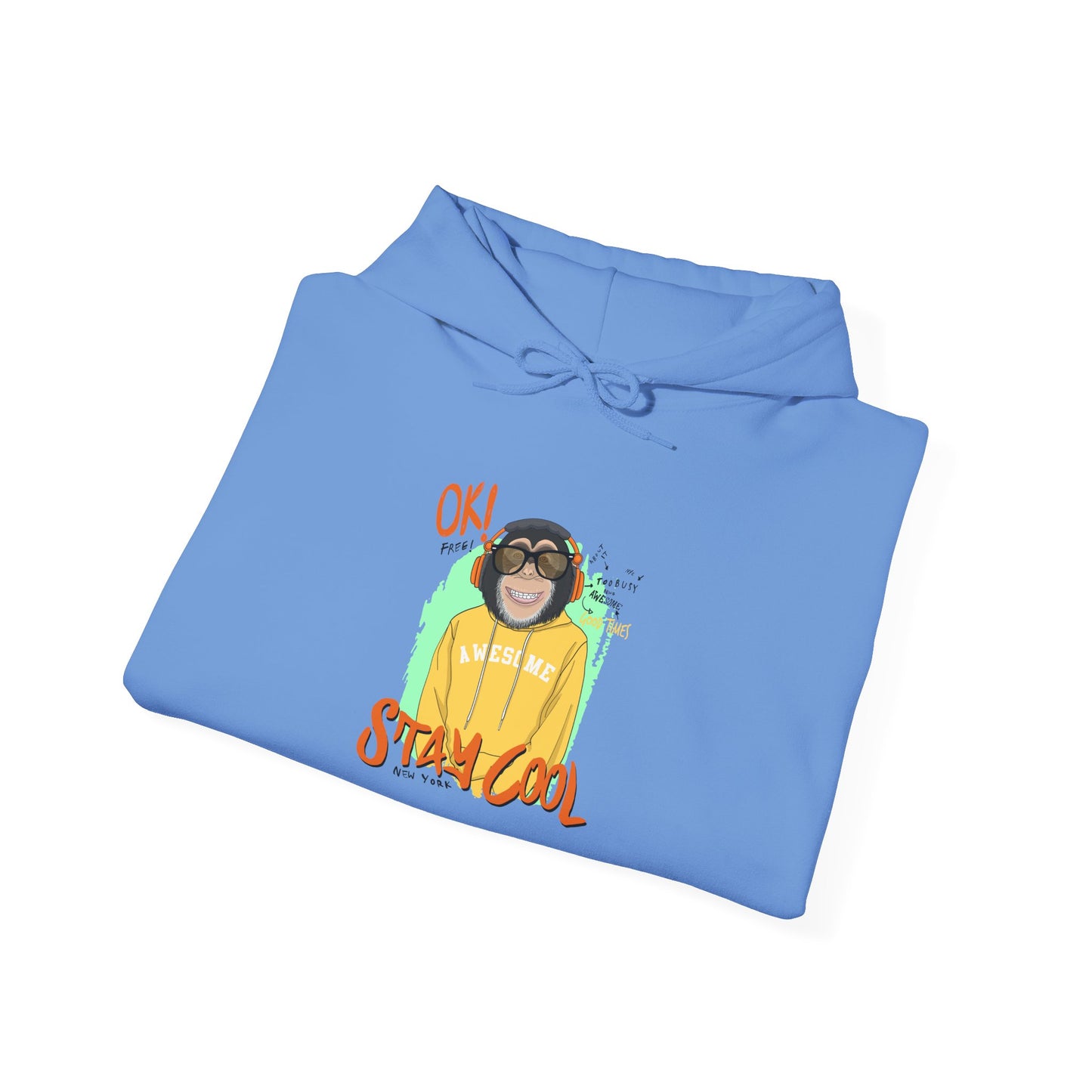 'Ok Stay Cool New York' Monkey - Unisex hoodies