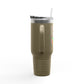 'Learn From Yesterday Life' With Monkey 40oz Insulated Travel Tumbler