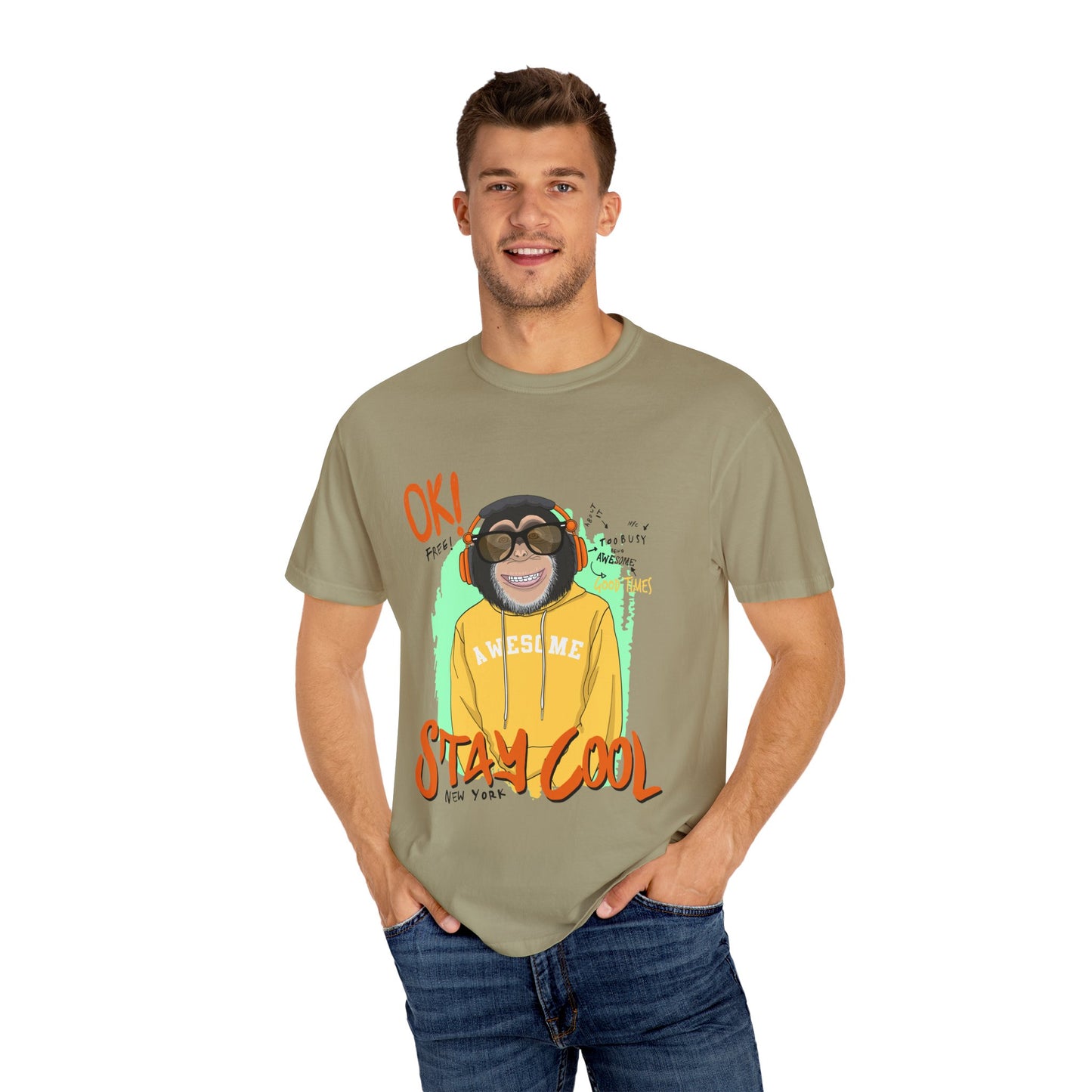 'Ok Stay Cool New York' Monkey - Unisex T-Shirt