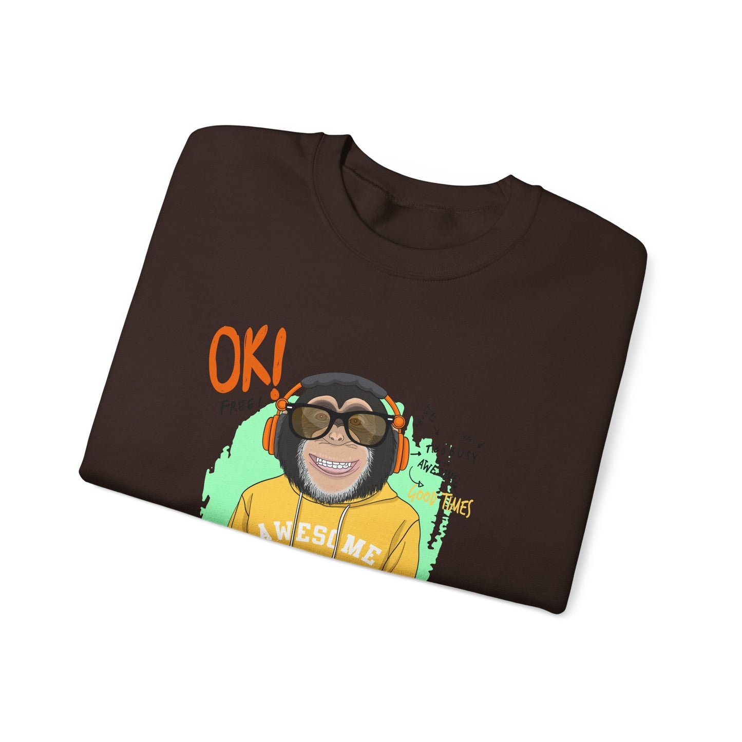 'Ok Stay Cool New York' Monkey - Unisex Sweatshirt
