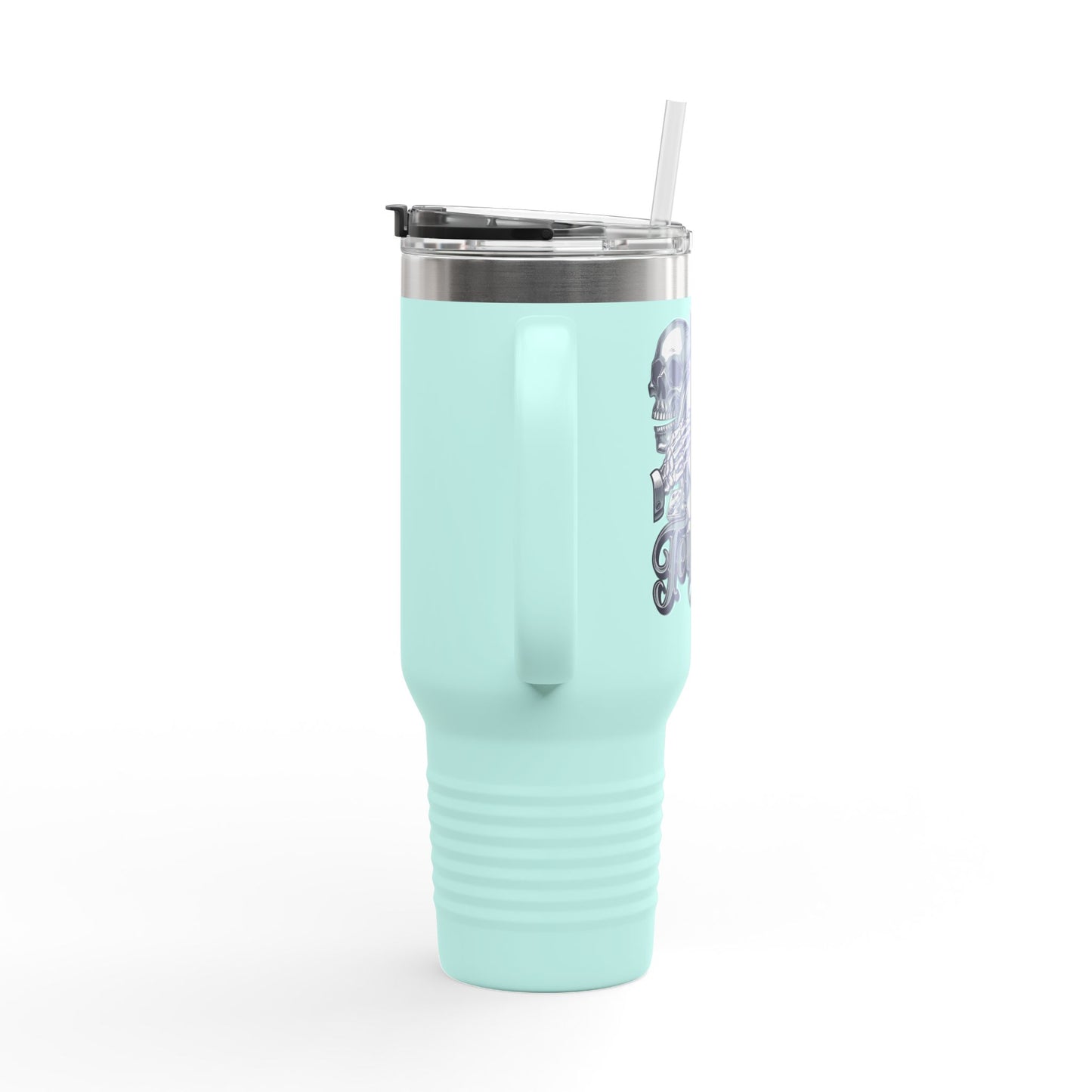 'Tempted Skull & Rose' 40oz Insulated Travel Tumbler
