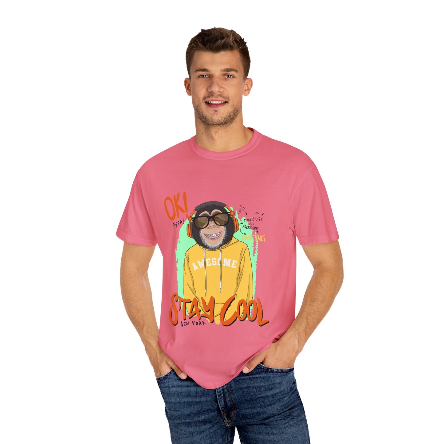 'Ok Stay Cool New York' Monkey - Unisex T-Shirt