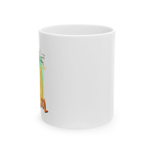 'Ok Stay Cool New York' Monkey Ceramic Mug - 11oz & 15oz Coffee Cup