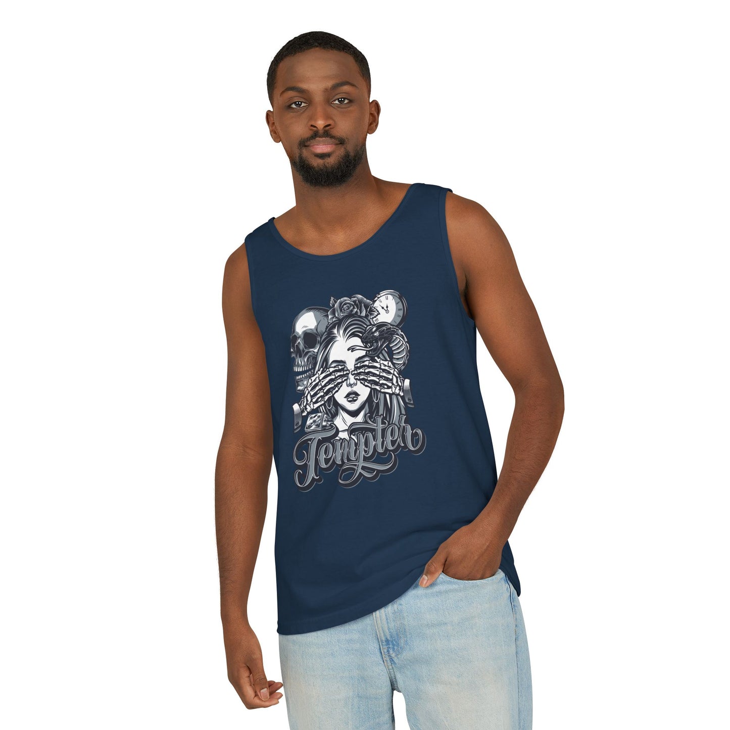 'Tempted Skull & Rose' - Unisex  Tank Top