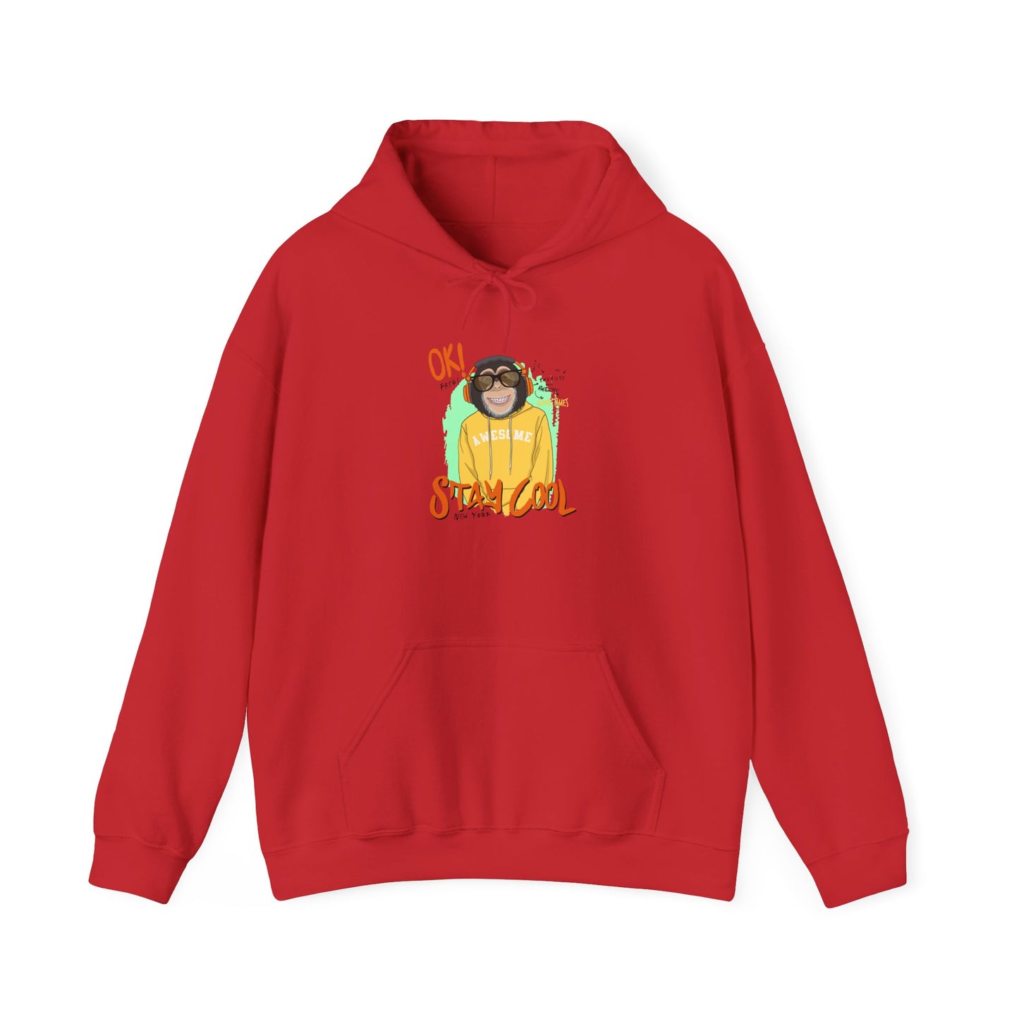 'Ok Stay Cool New York' Monkey - Unisex hoodies