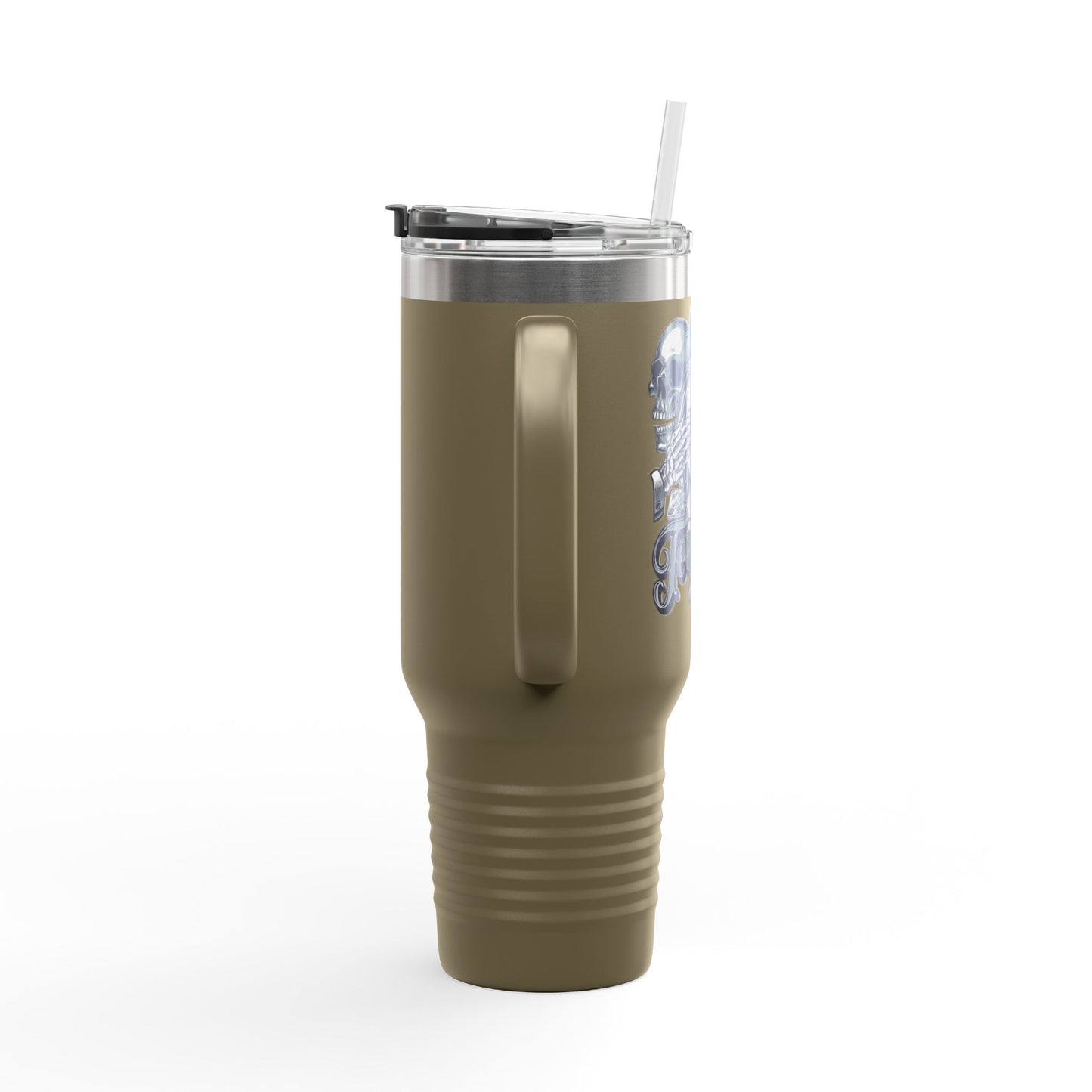 'Tempted Skull & Rose' 40oz Insulated Travel Tumbler