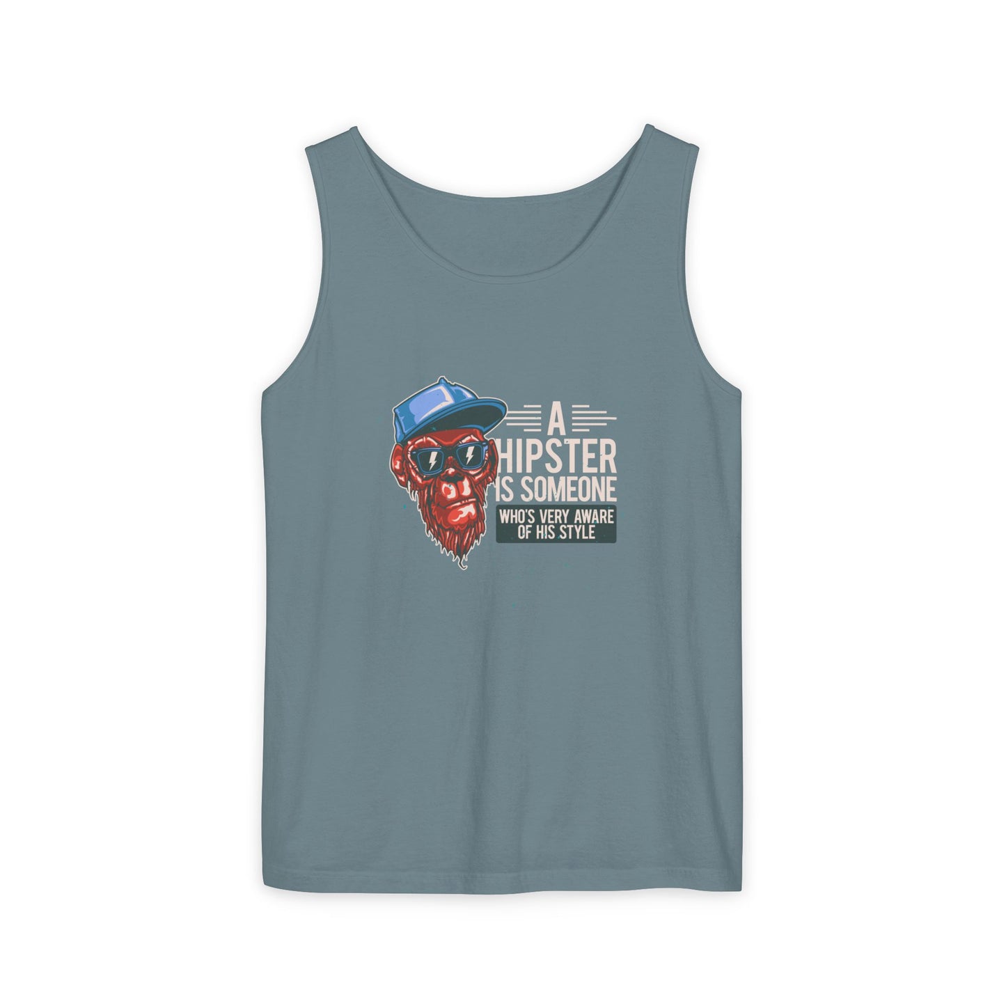 'A Hipster Is Someone Who’s Very Aware of His Style' With Monkey  - Unisex  Tank Top