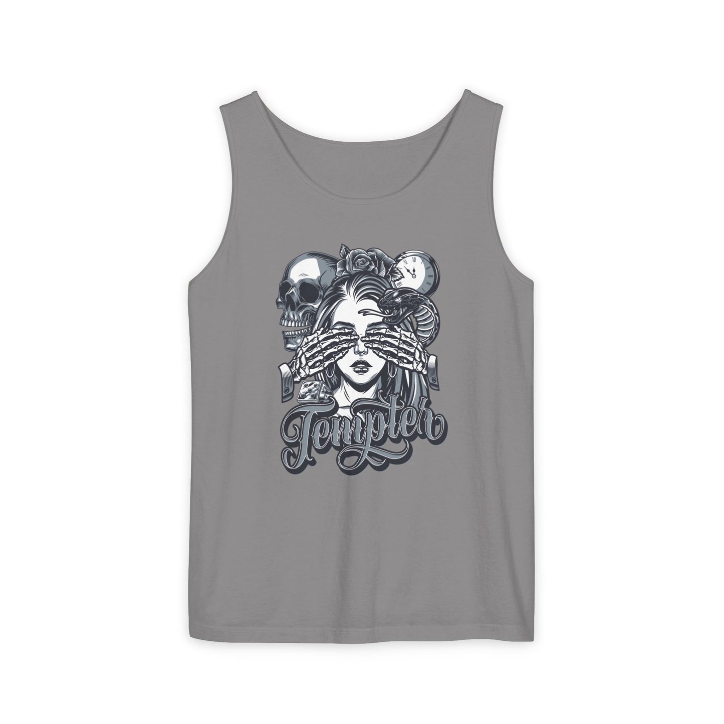 'Tempted Skull & Rose' - Unisex  Tank Top