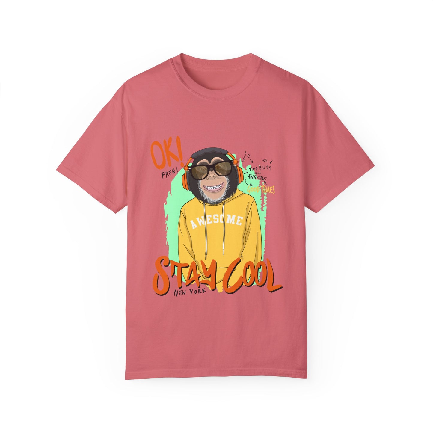 'Ok Stay Cool New York' Monkey - Unisex T-Shirt