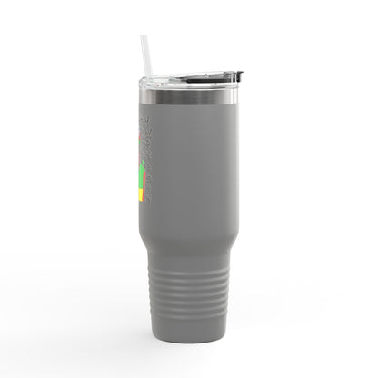 'Learn From Yesterday Life' With Monkey 40oz Insulated Travel Tumbler