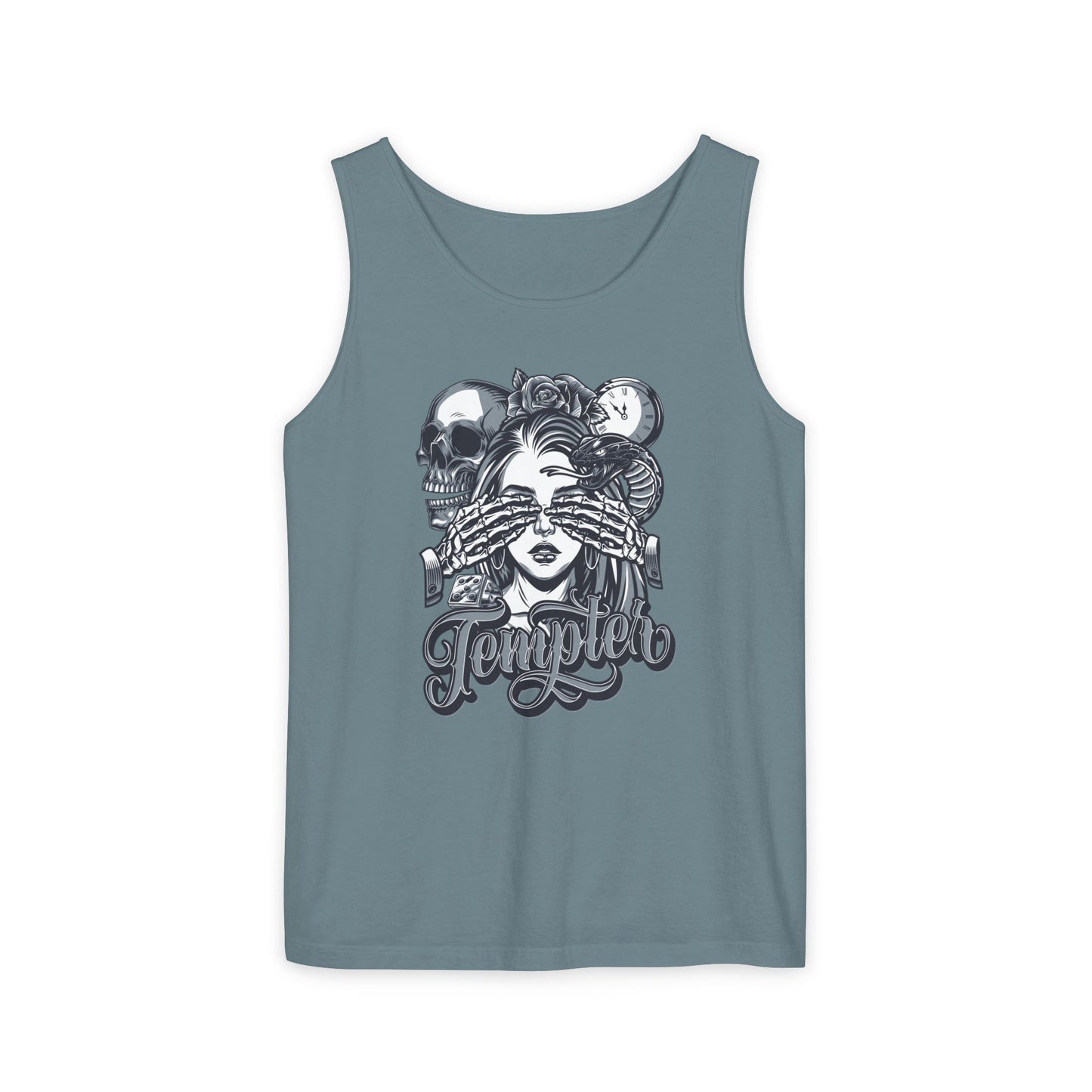 'Tempted Skull & Rose' - Unisex  Tank Top