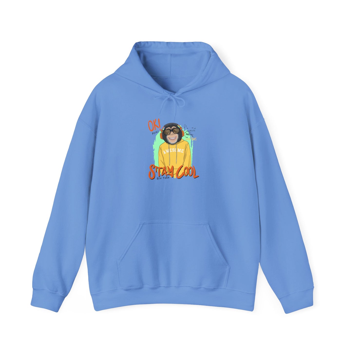'Ok Stay Cool New York' Monkey - Unisex hoodies